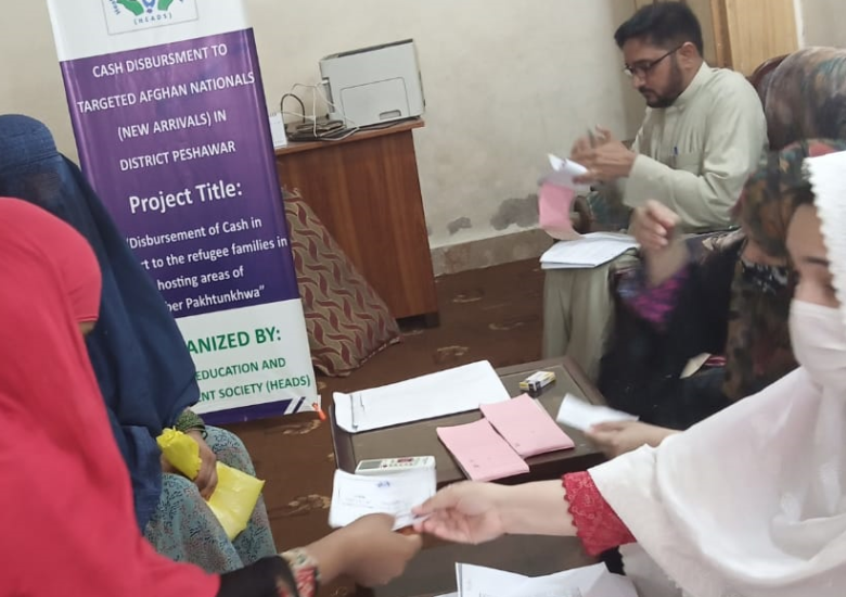 Disbursement of Cash to support the refugee families in hosting areas of Khyber Pakhtunkhwa