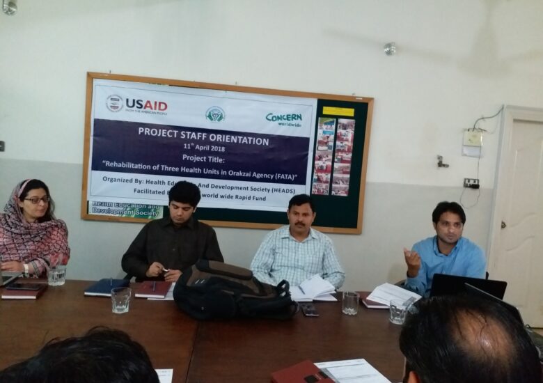 Rehabilitation of three (3) Health Units in Orakzai Agency for better services to communities